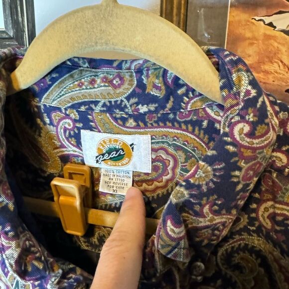 Vintage Paisley AOP Button Up Shirt - Picture 3 of 6